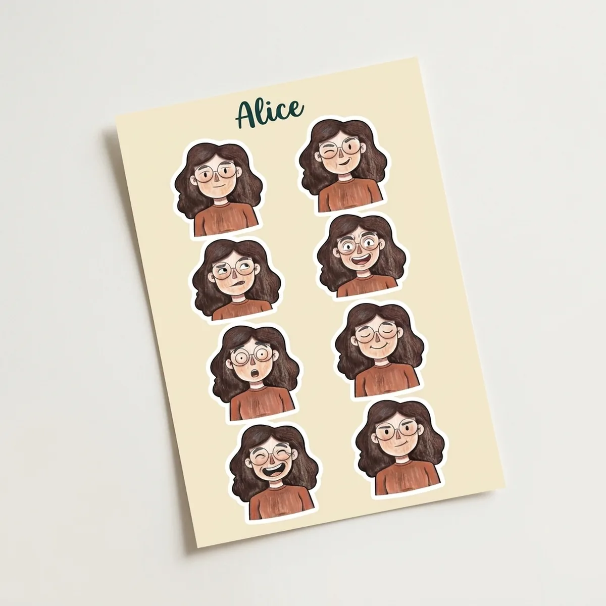 Alice Expressions Sticker Sheet