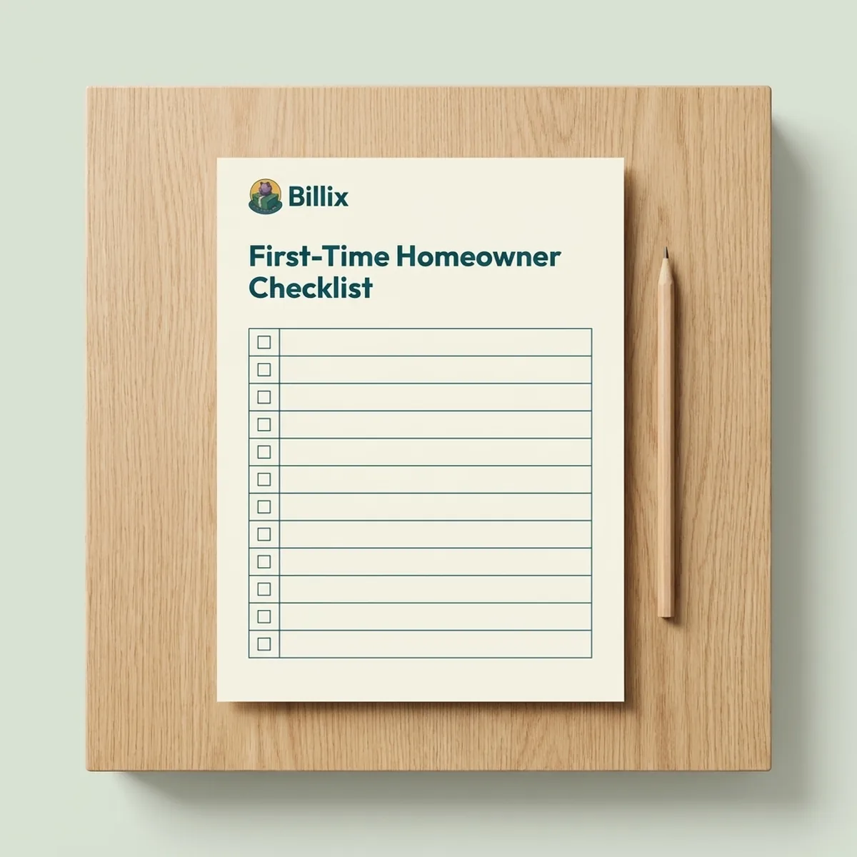 First-Time Homeowner Checklist
