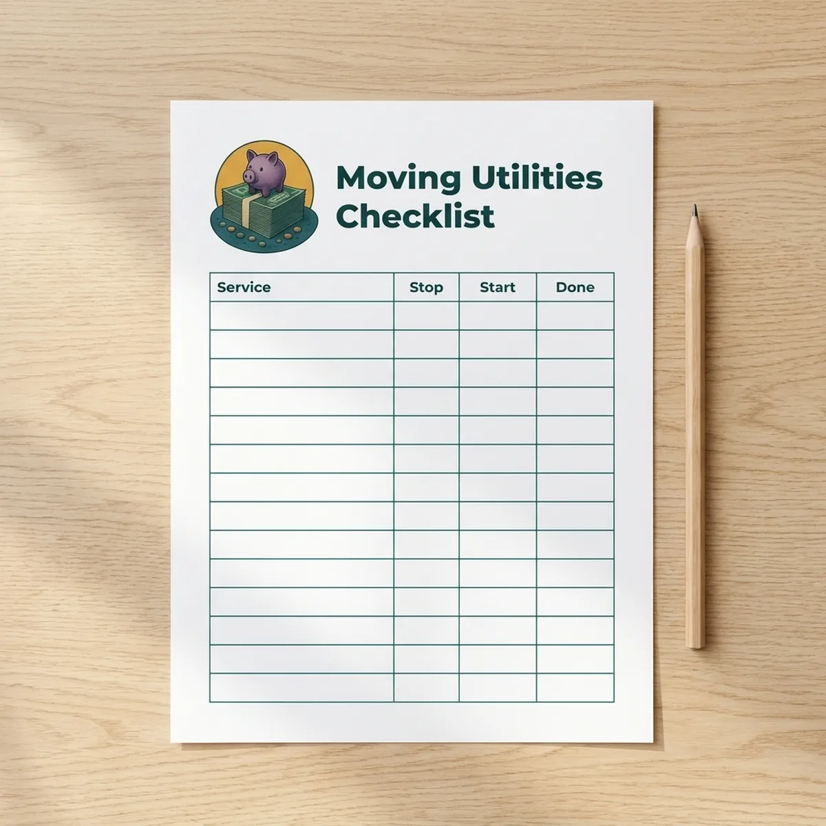Moving Utilities Checklist